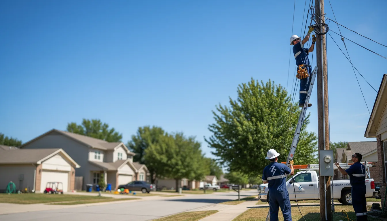 Residential electrician providing installation services in Welsh, LA
